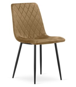 Krzesło TURIN - brązowy aksamit / nogi czarne x 4