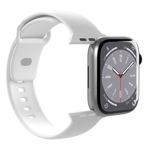 Pasek silikonowy do zegarka Apple Watch 38 40 41 mm Icon biały - 2 szt.