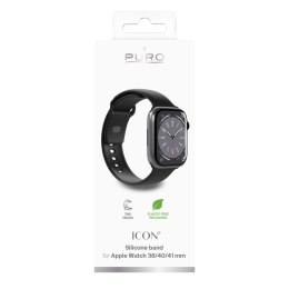 Pasek silikonowy do zegarka Apple Watch 38 40 41 mm Icon czarny - 2 szt.