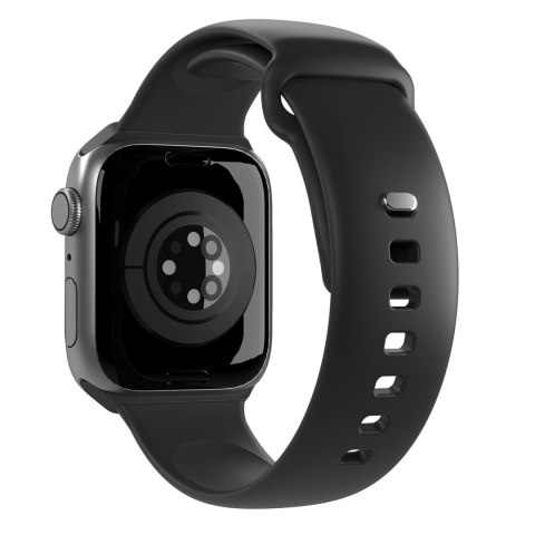 Pasek silikonowy do zegarka Apple Watch 38 40 41 mm Icon czarny - 2 szt.