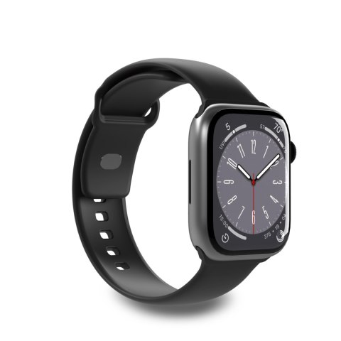 Pasek silikonowy do zegarka Apple Watch 42 44 45 49 mm Icon czarny - 2 szt.