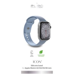 Pasek silikonowy do zegarka Apple Watch 42 44 45 49 mm Icon jasnoniebieski - 2 szt.