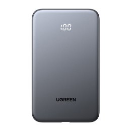 Powerbank 10000mAh Ugreen PB526 USB + USB-C, 20W, wbudowany kabel (szary)