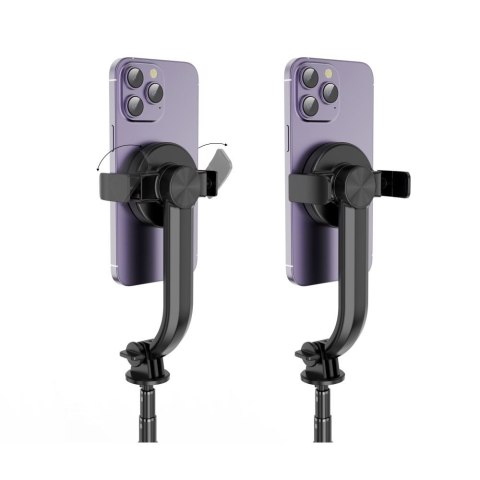 Selfie stick kijek do zdjęć z tripodem do 95cm i głowicą 360 Bluetooth - czarny