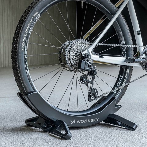 Stojak rowerowy serwisowy stabilny na koło roweru 3-8 cm - czarny