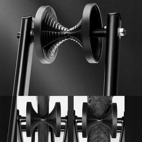 Stojak rowerowy składany serwisowy do kół 20-29 cali - czarny