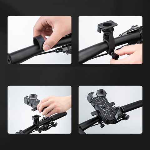 Uchwyt rowerowy na kierownicę do smartfona - czarny