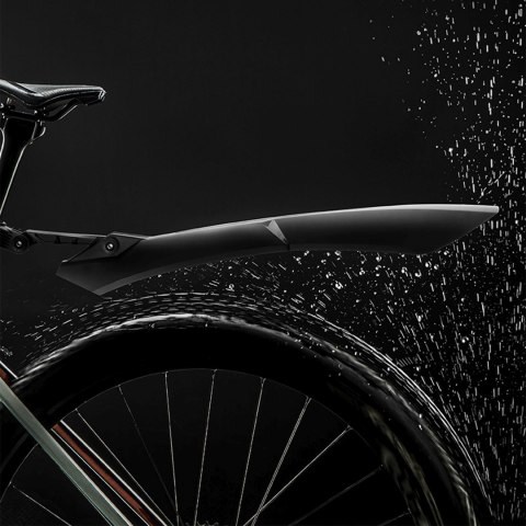 Zestaw błotników uniwersalnych przód tył do kół 24-28 cali - czarny