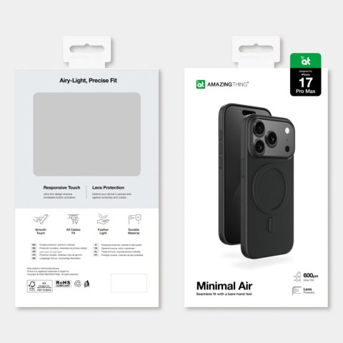 Etui case na iPhone 17 Pro Max Minimal Air MagSafe - czarne