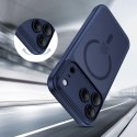 Etui pokrowiec na iPhone 17 Pro Max Magpeak Magsafe CC - granatowy mat
