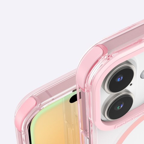 Etui silikonowe pokrowiec do iPhone 16 Omni Mag Case - ciemnoróżowe