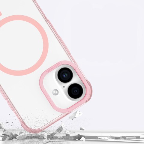 Etui silikonowe pokrowiec do iPhone 16 Plus Omni Mag Case - ciemnoróżowe
