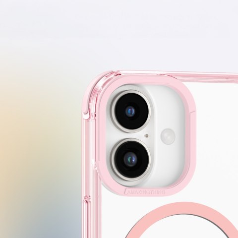 Etui silikonowe pokrowiec do iPhone 16 Plus Omni Mag Case - ciemnoróżowe