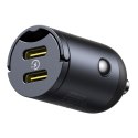 Ładowarka samochodowa 2xUSB-C 30W - czarna