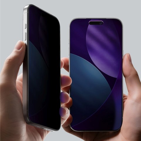 Szkło hartowane prywatyzujące na iPhone 17 Titan Privacy FusionFilter 7