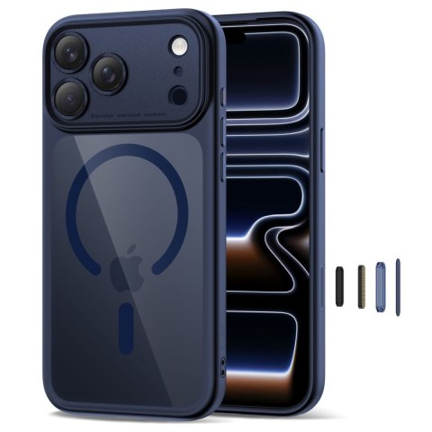 Etui case na iPhone 17 Pro Max Magpeak Magsafe CC - przezroczysto-granatowe