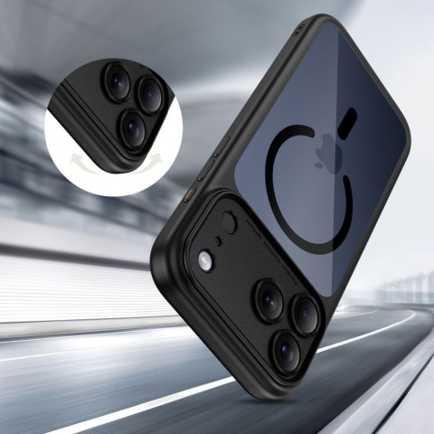 Etui case na iPhone 17 Pro Magpeak Magsafe CC - przezroczysto-czarne