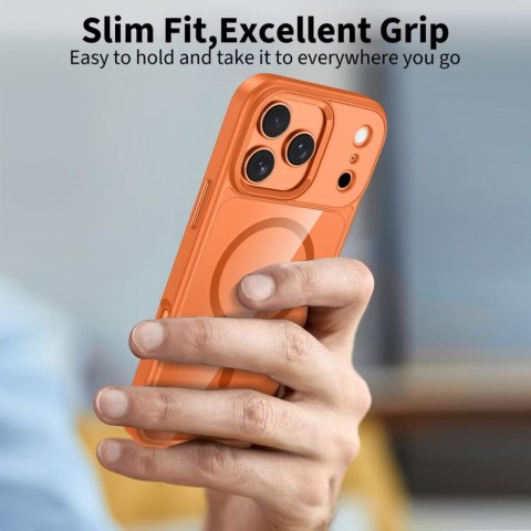 Etui case plecki na iPhone 17 Pro Max MagMat MagSafe - przezroczysto-pomarańczowe