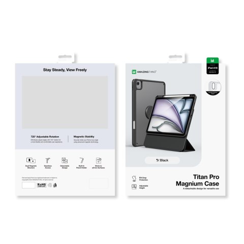 Etui pokrowiec magnetyczny na iPad 11'' 2025 - czarne