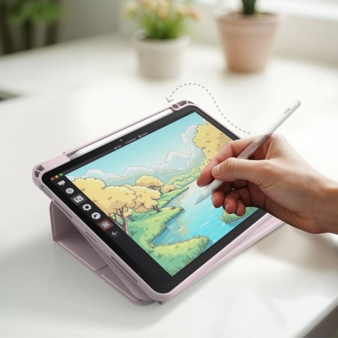Etui pokrowiec magnetyczny na iPad 11'' 2025 - różowe