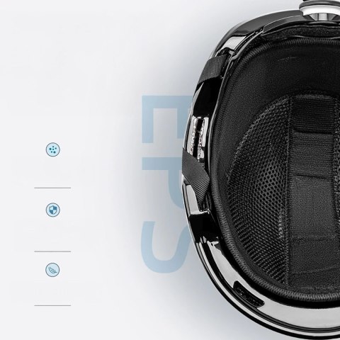 Kask narciarski snowboardowy z nausznikami rozmiar L - biały