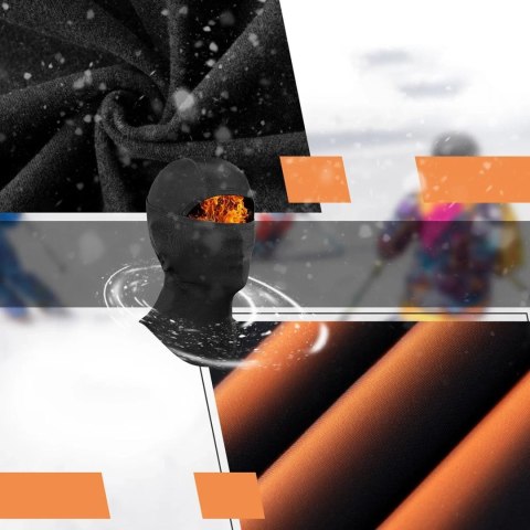 Kominiarka narciarska balaklava na rower motocykl rozmiar M - czarna