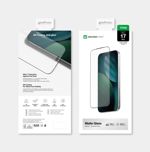 Szkło hartowane matowe na iPhone 17 Pro Titan Vision 7