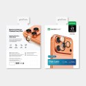 Szkło na obiektyw do iPhone 17 Pro / Pro Max AR Sapphire - pomarańczowa ramka