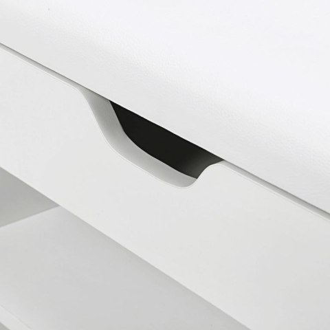 Biała ławka na buty VASAGLE z miękkim siedziskiem i schowkem