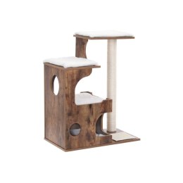 Drapak z domkiem i poduszkami, rustykalny, 66x42x88 cm