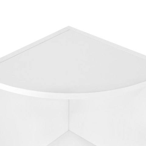 Narożna półka biała 4-poziomowa do domu i biura