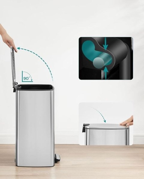 Pedałowy kosz na śmieci SONGMICS 30l stalowy do kuchni