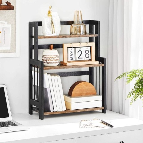 Półka na przyprawy 3-poziomowa bambus/MDF vintage 41x18x53cm