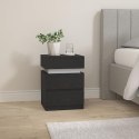 Stolik nocny LED czarny, 3 szuflady, designerski, 40x35x55cm