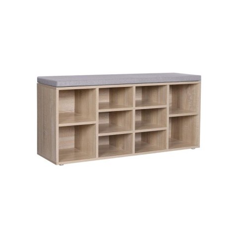 Szafka na buty z siedziskiem dąb 10 przegródek 104x30x48 cm