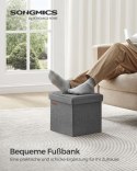 Taboret z pojemnikiem SONGMICS, składany, ciemnoszary
