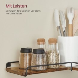 Zestaw 2 narożnych półek industrialnych drewno i metal