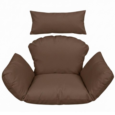 FOTEL WISZĄCY KOKON ZE STELAŻEM 195CM CIEMNO BRĄZOWY 120KG