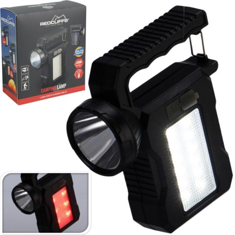 LATARKA LAMPA CAMPING ŁADOWANIE USB I SOLAR REDCLIFFS