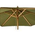 PARASOL OGRODOWY DREWNIANY 250CM SKŁADANY ZIELONY