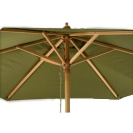 PARASOL OGRODOWY DREWNIANY 250CM SKŁADANY ZIELONY