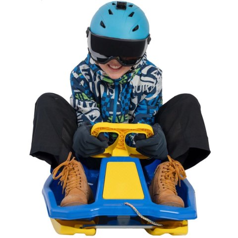 SANKI PLASTIKOWE Z HAMULCEM I KIEROWNICĄ MIKOŁAJ 97x53x25CM ZIELONE