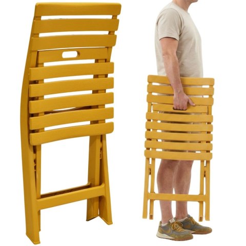 ZESTAW 4 KRZESEŁ CATERINGOWYCH SKŁADANYCH PLASTIKOWYCH KOMODO BEŻOWE