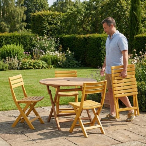 ZESTAW 4 KRZESEŁ CATERINGOWYCH SKŁADANYCH PLASTIKOWYCH KOMODO BEŻOWE