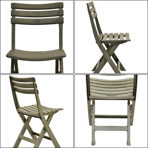 ZESTAW 4 KRZESEŁ CATERINGOWYCH SKŁADANYCH PLASTIKOWYCH KOMODO ZIELONE