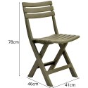 ZESTAW 4 KRZESEŁ CATERINGOWYCH SKŁADANYCH PLASTIKOWYCH KOMODO ZIELONE