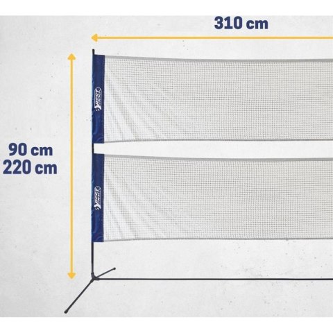 ZESTAW REGULOWANY DO BADMINTONA TENISA SIATKÓWKI 4W1 BEST SPORTING
