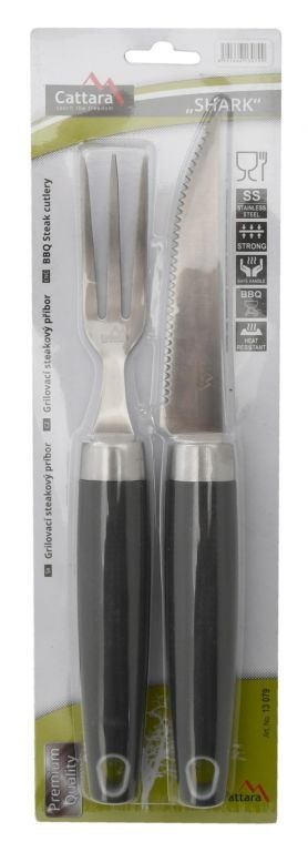 Cattara Grill sztućce do steków SHARK, 24 cm