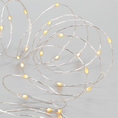 Zestaw 4 przewodów świetlnych 40 LED, ciepła biel