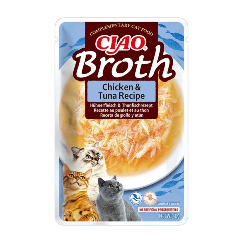 INABA CAT CIAO BROTH CHICKEN,FISH 24x40g